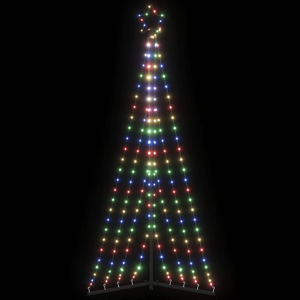 Vidaxl led-kerstboom 339 leds kleurrijk 187 cm