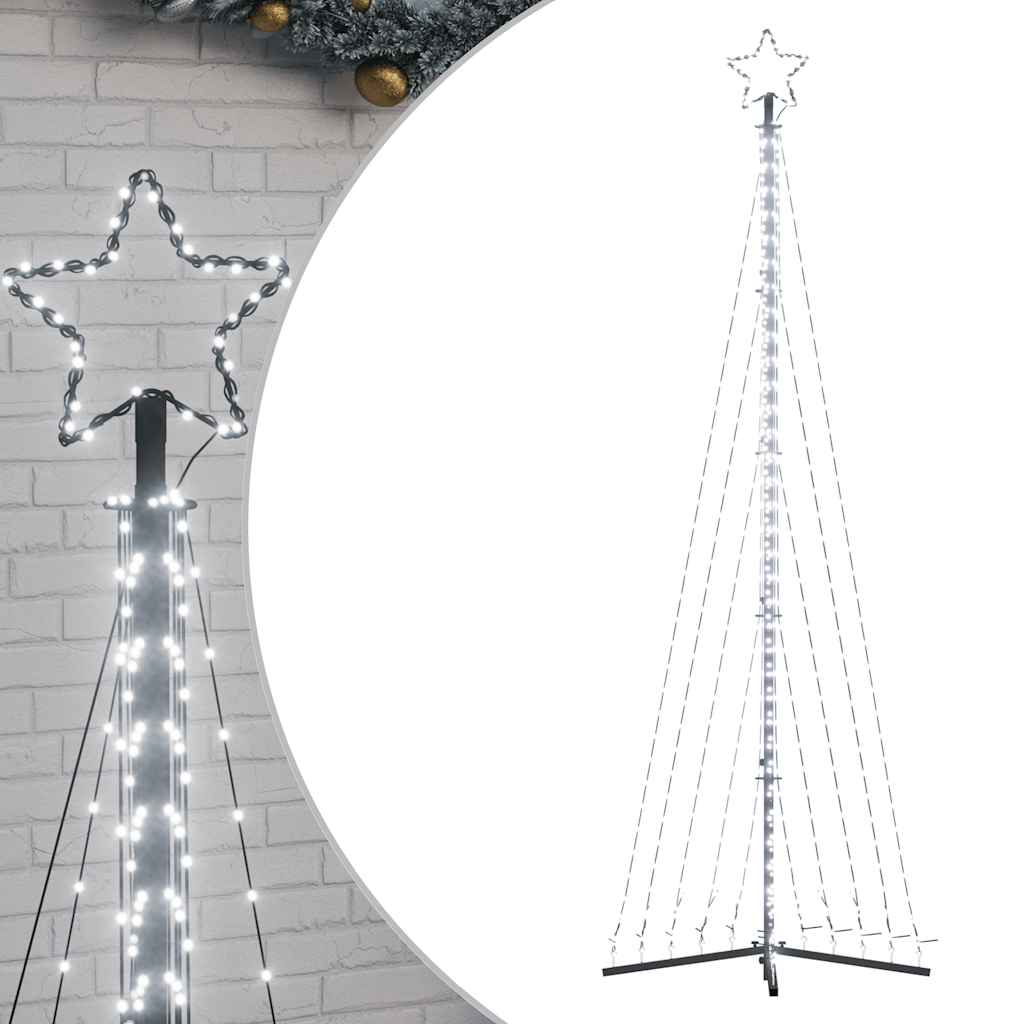 Vidaxl led-kerstboom 495 leds koud wit 300,5 cm