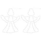 Vidaxl kerstverlichting engel silhouet 2 st 50 leds warm wit