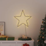 Vidaxl kerstverlichting ster silhouet 80 leds warm wit