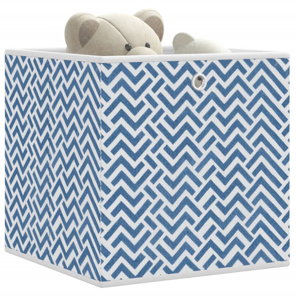 Vidaxl opbergboxen 4 st inklapbaar 32x32x32 cm ongeweven stof blauw