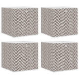 Vidaxl opbergboxen 4 st inklapbaar 32x32x32 cm ongeweven stof bruin