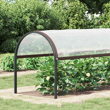 Vidaxl plantenafdekking met zeilringen 2x8 m polyethyleen