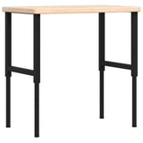 Vidaxl werkbank rechthoekig 100x60x(73-99,5) cm massief eikenhout