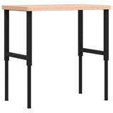 Vidaxl werkbank rechthoekig 100x60x(73-99,5) cm massief beukenhout