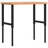 Vidaxl werkbank rechthoekig 100x60x(73-99,5) cm massief beukenhout