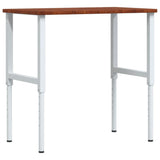 Vidaxl werkbank rechthoek 100x60x(71,5-98) cm eikenhout donkerbruin