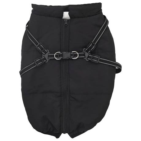 Vidaxl hondenjas met harnas waterdicht reflecterend zwart l44