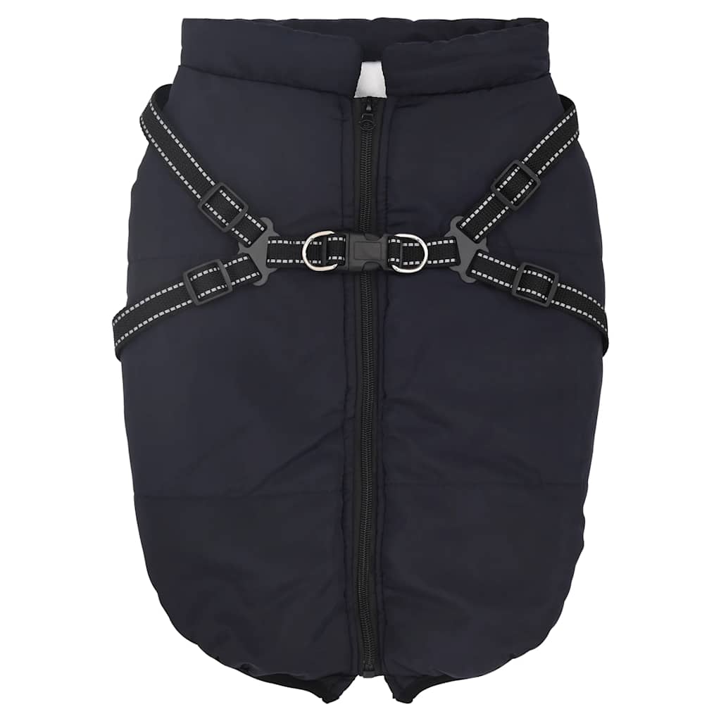 Vidaxl hondenjas met harnas waterdicht reflecterend marineblauw l52