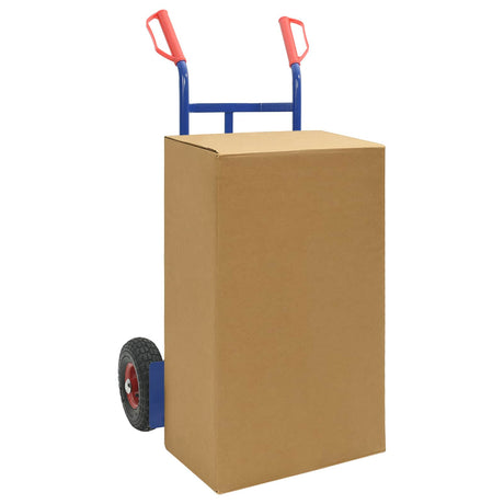 Vidaxl handtrolley blauw en rood 57 x 46 x 113 cm staal