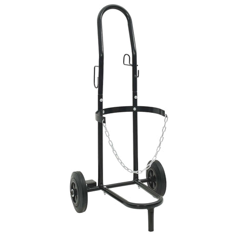 Vidaxl handtrolley zwart en rood 49 x 49 x 101 cm staal
