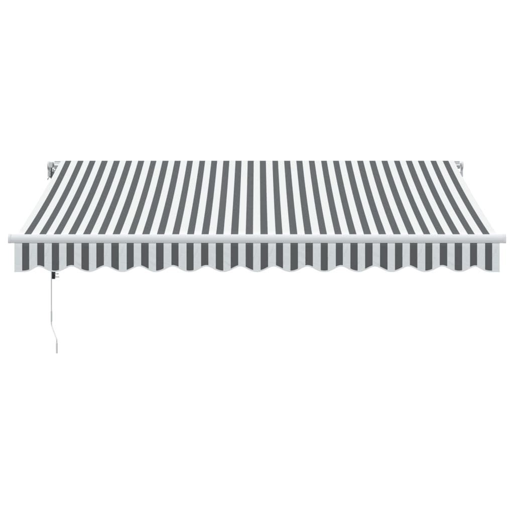 Vidaxl luifel automatisch uittrekbaar 350x250 cm antracietkleur en wit