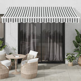 Vidaxl luifel automatisch uittrekbaar 350x250 cm antracietkleur en wit