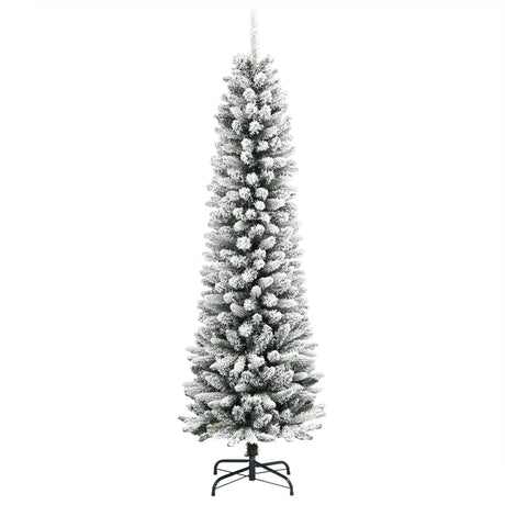 Vidaxl kunstkerstboom met sneeuw smal 120 cm pvc en pe