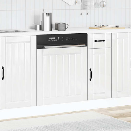 Vidaxl vaatwaspaneel lucca bewerkt hout hoogglans wit