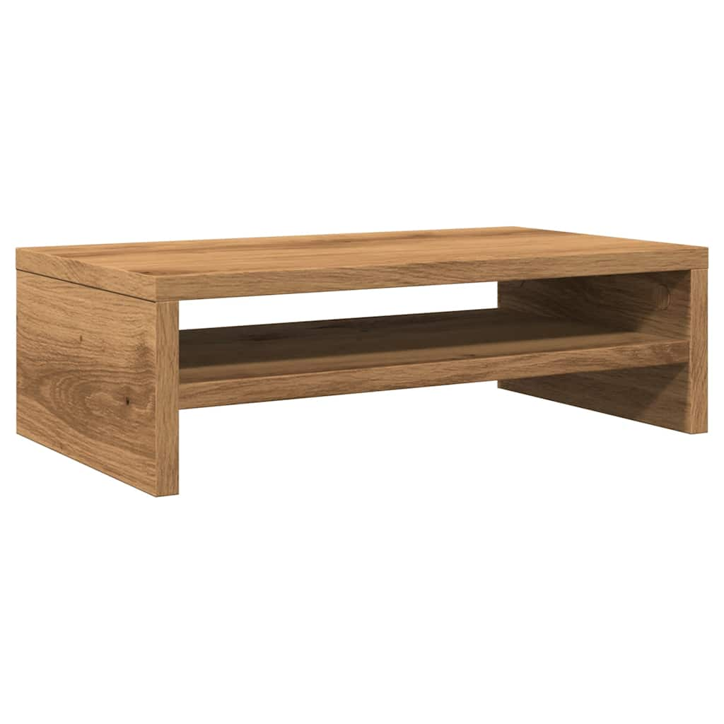 VidaXL Monitorstandaard 42x24x13 cm bewerkt hout artisanaal eikenkleur