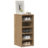 Vidaxl schoenenkasten 2 st 32x35x70 cm bewerkt hout artisanaal eiken
