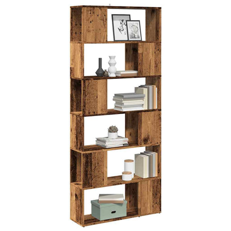 Vidaxl boekenkast kamerscherm 80x24x186 cm oud houtkleurig