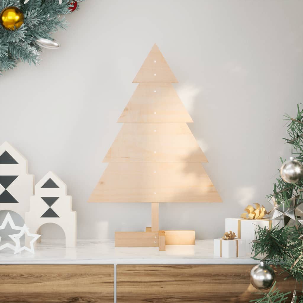 Vidaxl kerstdecoratie kerstboom 70 cm massief hout