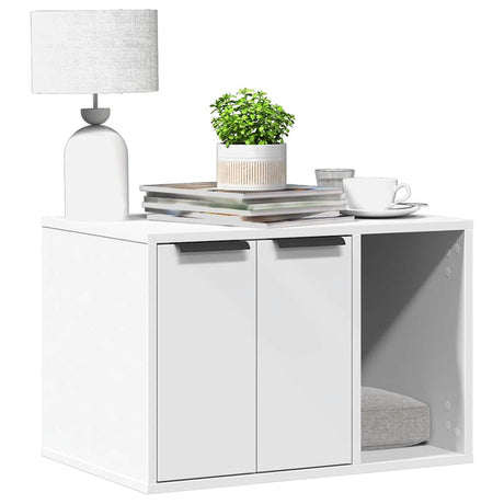 Vidaxl kattenbakkast 60x40x40 cm bewerkt hout wit