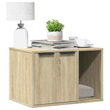 Vidaxl kattenbakkast 60x40x40 cm bewerkt hout sonoma eikenkleurig