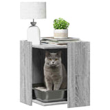 Vidaxl kattenbakkast 42x42x51 cm bewerkt hout grijs sonoma eikenkleur