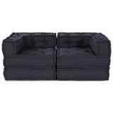 Vidaxl modulair bank 2 pcs antraciet 140 x 70 x 56 cm stof