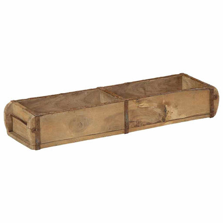 Vidaxl dienblad 4 pcs bruin 57 x 15 x 9 cm massief gerecycled hout