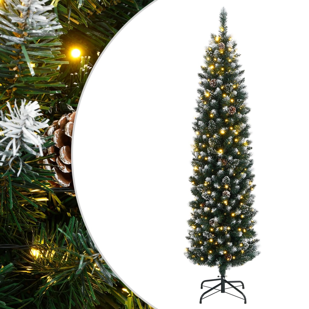 VidaXL Kunstkerstboom smal met 300 LED's 180 cm