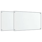 VidaXL Spatschermen keuken 2 st 70x60 cm gehard glas transparant