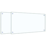 Vidaxl spatschermen keuken 2 st 80x40 cm gehard glas transparant