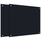 Vidaxl spatschermen keuken 2 st 70x60 cm gehard glas zwart