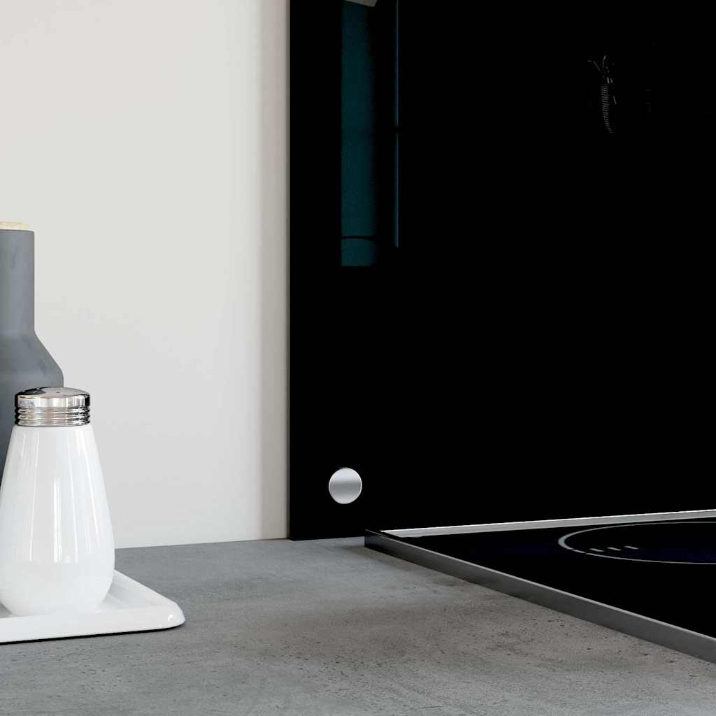 Vidaxl spatschermen keuken 2 st 70x60 cm gehard glas zwart