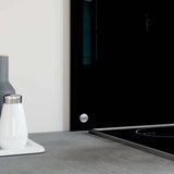 Vidaxl spatschermen keuken 2 st 70x60 cm gehard glas zwart