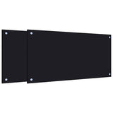 Vidaxl spatschermen keuken 2 st 80x40 cm gehard glas zwart
