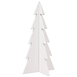 Vidaxl kerstdecoratie kerstboom 59,5 cm massief grenenhout wit