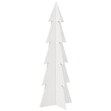 Vidaxl kerstdecoratie kerstboom 112 cm massief grenenhout wit