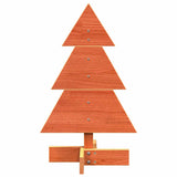 Vidaxl kerstdecoratie kerstboom 60 cm massief grenenhout wasbruin