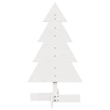 Vidaxl kerstdecoratie kerstboom 80 cm massief grenenhout wit