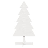 Vidaxl kerstdecoratie kerstboom 100 cm massief grenenhout wit