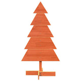 Vidaxl kerstdecoratie kerstboom 100 cm massief grenenhout wasbruin