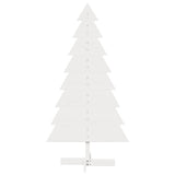 Vidaxl kerstdecoratie kerstboom 150 cm massief grenenhout wit
