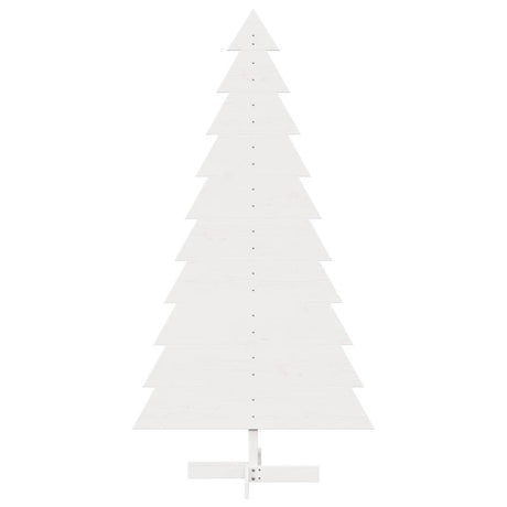Vidaxl kerstdecoratie kerstboom 180 cm massief grenenhout wit