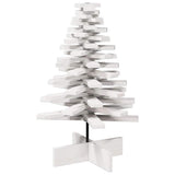 Vidaxl kerstdecoratie kerstboom 80 cm massief grenenhout wit
