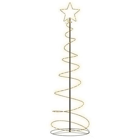 Vidaxl led-kerstboom 120 leds warm wit 180 cm