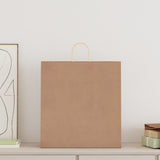 Vidaxl papieren zakken 250 st met hengsels 45x17x48 cm bruin