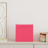 Vidaxl papieren zakken 250 st met hengsels 54x15x49 cm roze