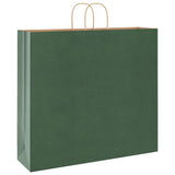 Vidaxl papieren zakken 250 st met hengsels 54x15x49 cm groen