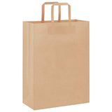 Vidaxl papieren zakken 250 st met hengsels 26x12x35 cm bruin