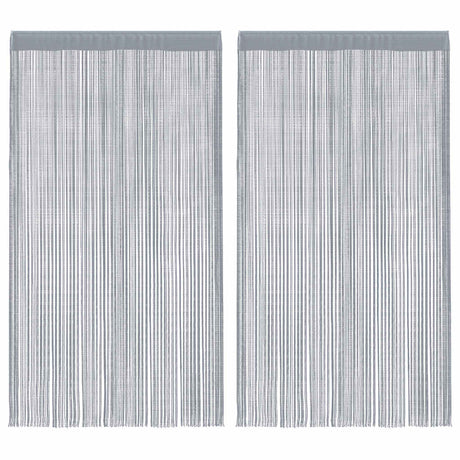 Vidaxl koordgordijnen 2 st 100x250 cm lichtgrijs